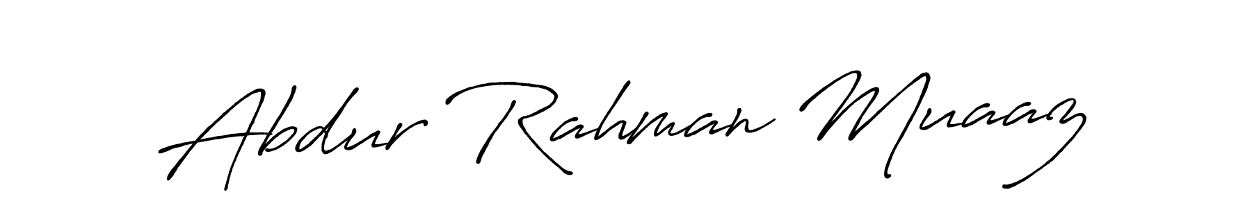 Also we have Abdur Rahman Muaaz name is the best signature style. Create professional handwritten signature collection using Antro_Vectra_Bolder autograph style. Abdur Rahman Muaaz signature style 7 images and pictures png