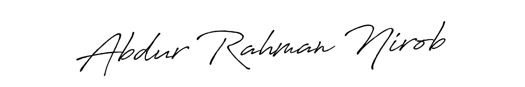 This is the best signature style for the Abdur Rahman Nirob name. Also you like these signature font (Antro_Vectra_Bolder). Mix name signature. Abdur Rahman Nirob signature style 7 images and pictures png