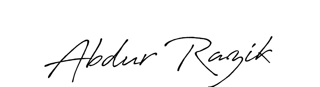 Create a beautiful signature design for name Abdur Razik. With this signature (Antro_Vectra_Bolder) fonts, you can make a handwritten signature for free. Abdur Razik signature style 7 images and pictures png