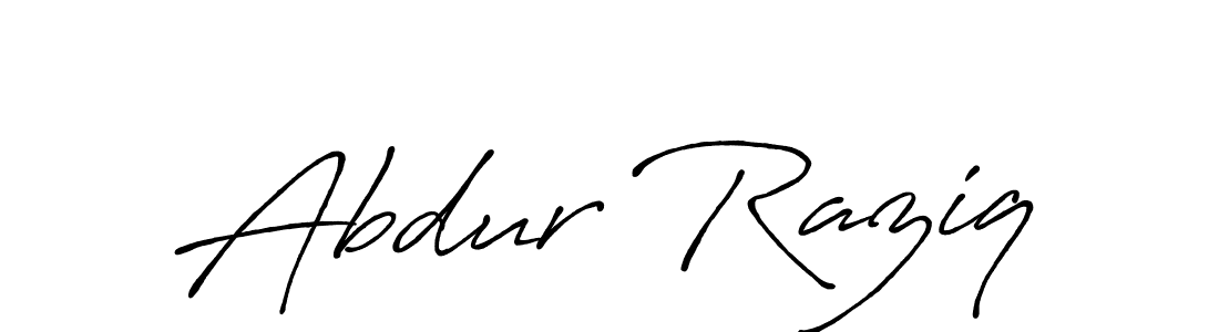 How to make Abdur Raziq name signature. Use Antro_Vectra_Bolder style for creating short signs online. This is the latest handwritten sign. Abdur Raziq signature style 7 images and pictures png