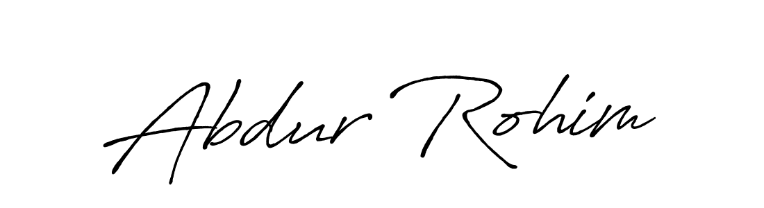 Make a beautiful signature design for name Abdur Rohim. With this signature (Antro_Vectra_Bolder) style, you can create a handwritten signature for free. Abdur Rohim signature style 7 images and pictures png