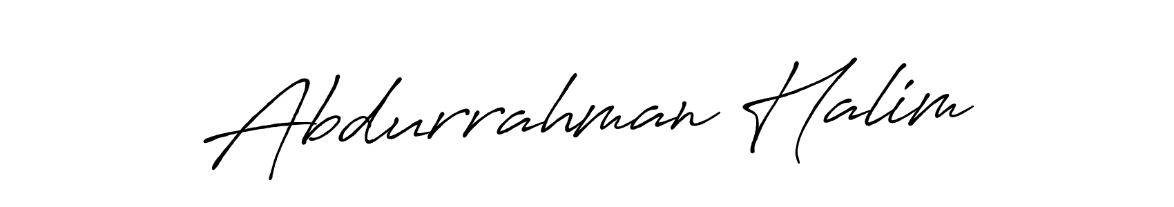 How to make Abdurrahman Halim name signature. Use Antro_Vectra_Bolder style for creating short signs online. This is the latest handwritten sign. Abdurrahman Halim signature style 7 images and pictures png