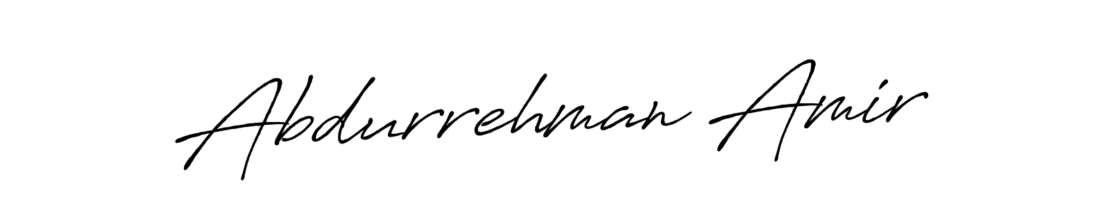 Design your own signature with our free online signature maker. With this signature software, you can create a handwritten (Antro_Vectra_Bolder) signature for name Abdurrehman Amir. Abdurrehman Amir signature style 7 images and pictures png