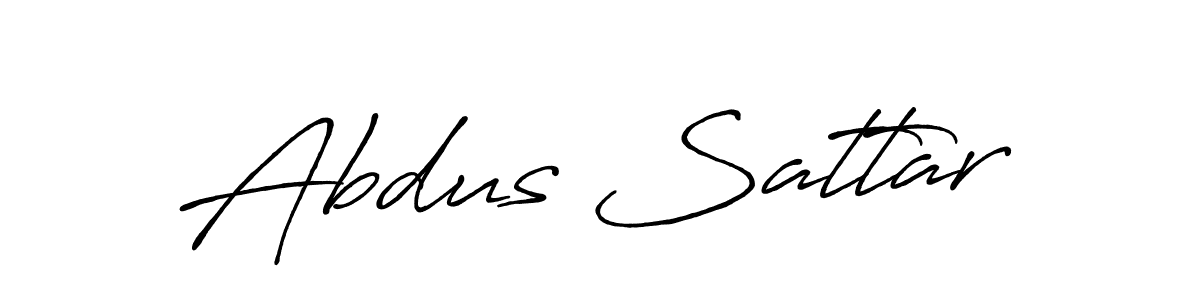 Make a beautiful signature design for name Abdus Sattar. With this signature (Antro_Vectra_Bolder) style, you can create a handwritten signature for free. Abdus Sattar signature style 7 images and pictures png