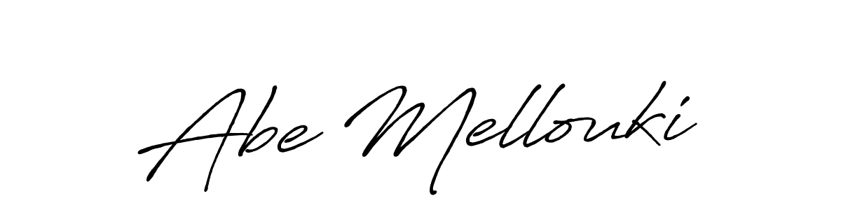 Similarly Antro_Vectra_Bolder is the best handwritten signature design. Signature creator online .You can use it as an online autograph creator for name Abe Mellouki. Abe Mellouki signature style 7 images and pictures png