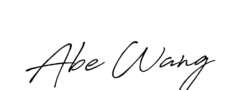 Abe Wang stylish signature style. Best Handwritten Sign (Antro_Vectra_Bolder) for my name. Handwritten Signature Collection Ideas for my name Abe Wang. Abe Wang signature style 7 images and pictures png