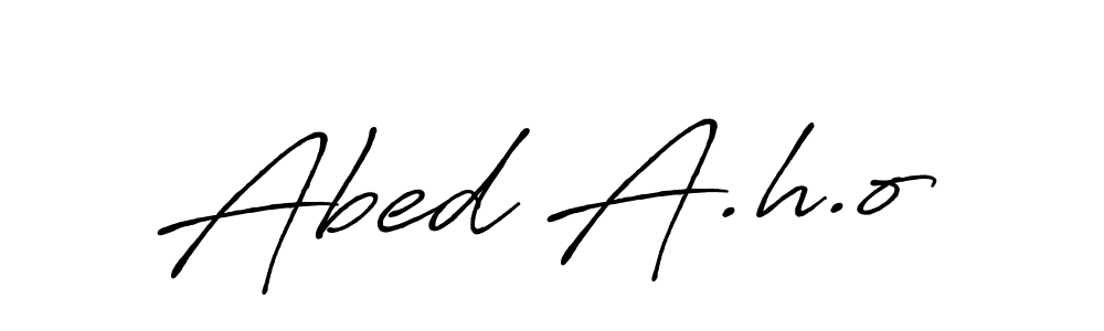 Create a beautiful signature design for name Abed A.h.o. With this signature (Antro_Vectra_Bolder) fonts, you can make a handwritten signature for free. Abed A.h.o signature style 7 images and pictures png