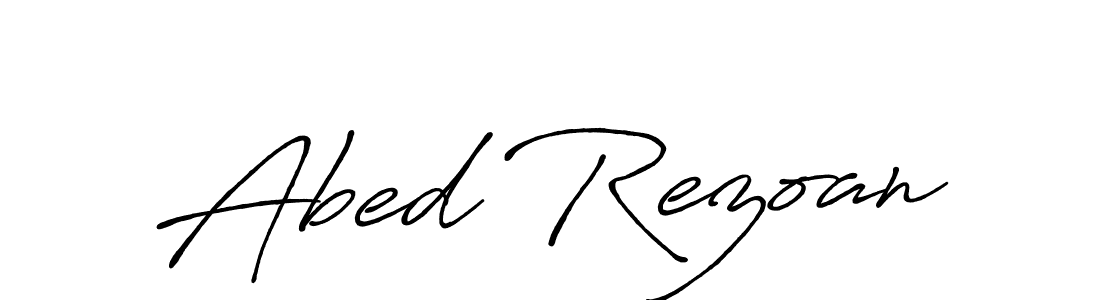 Also we have Abed Rezoan name is the best signature style. Create professional handwritten signature collection using Antro_Vectra_Bolder autograph style. Abed Rezoan signature style 7 images and pictures png