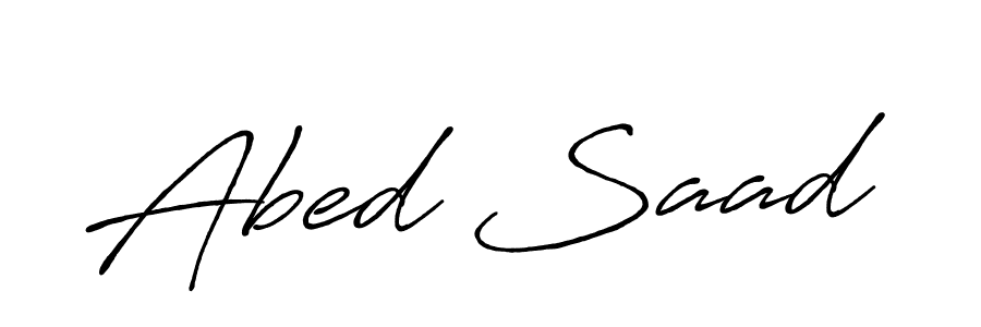 Create a beautiful signature design for name Abed Saad. With this signature (Antro_Vectra_Bolder) fonts, you can make a handwritten signature for free. Abed Saad signature style 7 images and pictures png