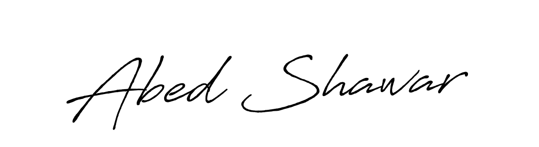 Make a beautiful signature design for name Abed Shawar. With this signature (Antro_Vectra_Bolder) style, you can create a handwritten signature for free. Abed Shawar signature style 7 images and pictures png