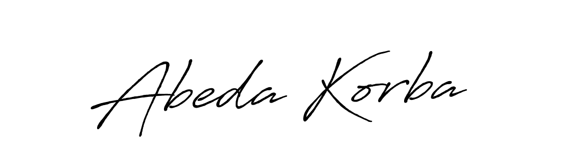 How to Draw Abeda Korba signature style? Antro_Vectra_Bolder is a latest design signature styles for name Abeda Korba. Abeda Korba signature style 7 images and pictures png