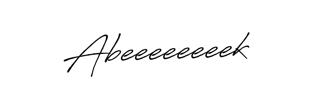 The best way (Antro_Vectra_Bolder) to make a short signature is to pick only two or three words in your name. The name Abeeeeeeeek include a total of six letters. For converting this name. Abeeeeeeeek signature style 7 images and pictures png