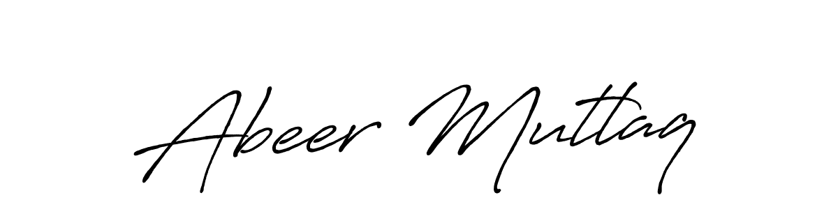 How to make Abeer Mutlaq name signature. Use Antro_Vectra_Bolder style for creating short signs online. This is the latest handwritten sign. Abeer Mutlaq signature style 7 images and pictures png