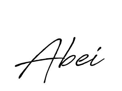 Design your own signature with our free online signature maker. With this signature software, you can create a handwritten (Antro_Vectra_Bolder) signature for name Abei. Abei signature style 7 images and pictures png