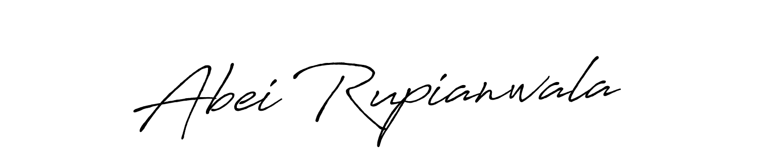 Design your own signature with our free online signature maker. With this signature software, you can create a handwritten (Antro_Vectra_Bolder) signature for name Abei Rupianwala. Abei Rupianwala signature style 7 images and pictures png