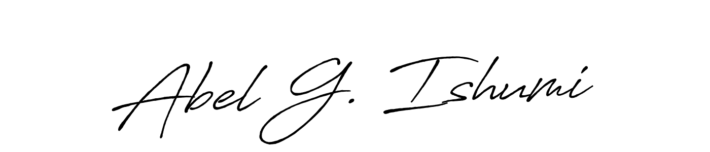 You should practise on your own different ways (Antro_Vectra_Bolder) to write your name (Abel G. Ishumi) in signature. don't let someone else do it for you. Abel G. Ishumi signature style 7 images and pictures png