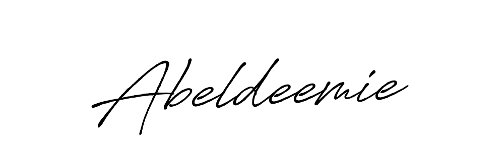 Antro_Vectra_Bolder is a professional signature style that is perfect for those who want to add a touch of class to their signature. It is also a great choice for those who want to make their signature more unique. Get Abeldeemie name to fancy signature for free. Abeldeemie signature style 7 images and pictures png