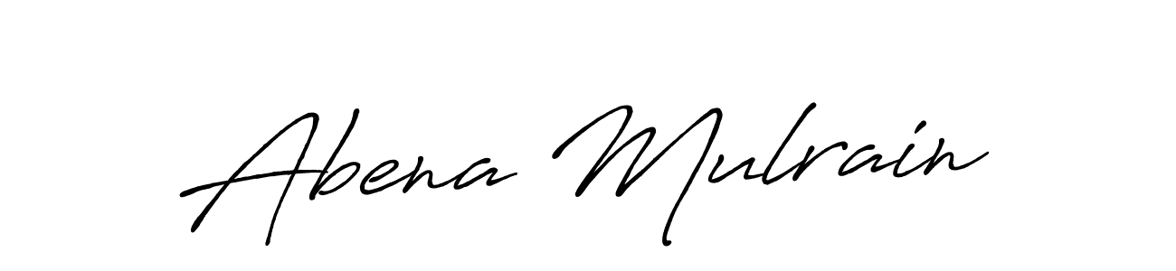 How to make Abena Mulrain name signature. Use Antro_Vectra_Bolder style for creating short signs online. This is the latest handwritten sign. Abena Mulrain signature style 7 images and pictures png