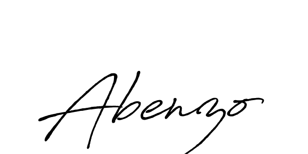 How to make Abenzo name signature. Use Antro_Vectra_Bolder style for creating short signs online. This is the latest handwritten sign. Abenzo signature style 7 images and pictures png