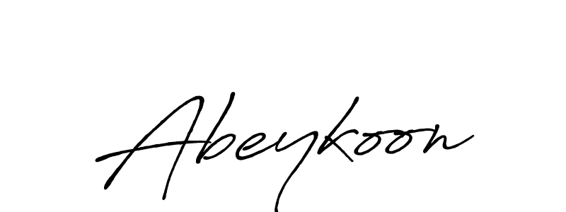 Create a beautiful signature design for name Abeykoon. With this signature (Antro_Vectra_Bolder) fonts, you can make a handwritten signature for free. Abeykoon signature style 7 images and pictures png