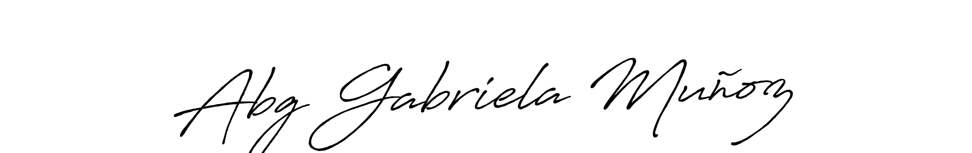 Make a short Abg Gabriela Muñoz signature style. Manage your documents anywhere anytime using Antro_Vectra_Bolder. Create and add eSignatures, submit forms, share and send files easily. Abg Gabriela Muñoz signature style 7 images and pictures png