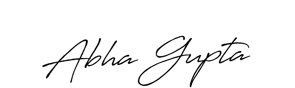 Create a beautiful signature design for name Abha Gupta. With this signature (Antro_Vectra_Bolder) fonts, you can make a handwritten signature for free. Abha Gupta signature style 7 images and pictures png