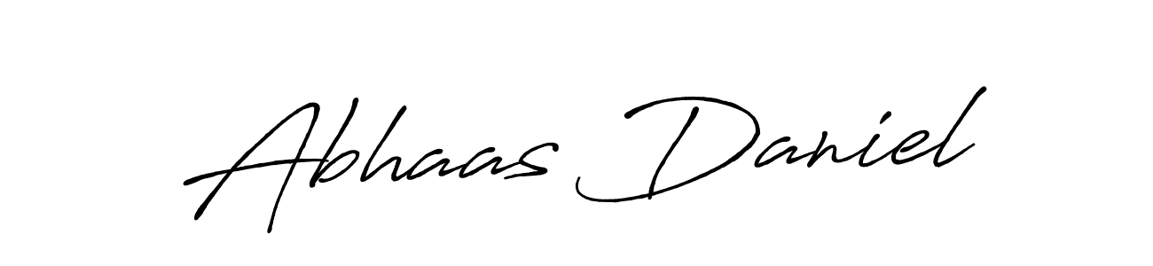 Also You can easily find your signature by using the search form. We will create Abhaas Daniel name handwritten signature images for you free of cost using Antro_Vectra_Bolder sign style. Abhaas Daniel signature style 7 images and pictures png