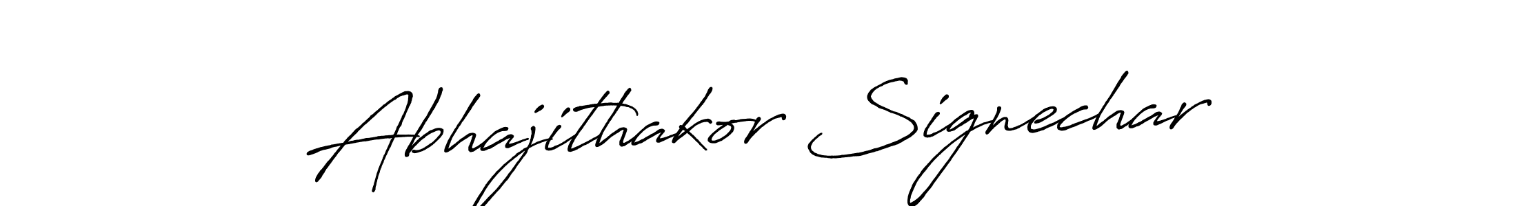 Make a beautiful signature design for name Abhajithakor Signechar. With this signature (Antro_Vectra_Bolder) style, you can create a handwritten signature for free. Abhajithakor Signechar signature style 7 images and pictures png