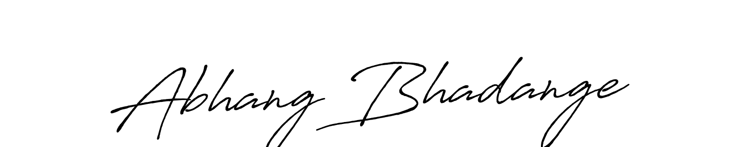 Design your own signature with our free online signature maker. With this signature software, you can create a handwritten (Antro_Vectra_Bolder) signature for name Abhang Bhadange. Abhang Bhadange signature style 7 images and pictures png