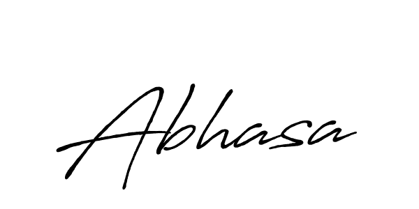 Use a signature maker to create a handwritten signature online. With this signature software, you can design (Antro_Vectra_Bolder) your own signature for name Abhasa. Abhasa signature style 7 images and pictures png