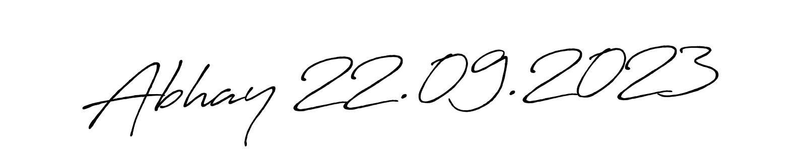 Create a beautiful signature design for name Abhay 22.09.2023. With this signature (Antro_Vectra_Bolder) fonts, you can make a handwritten signature for free. Abhay 22.09.2023 signature style 7 images and pictures png