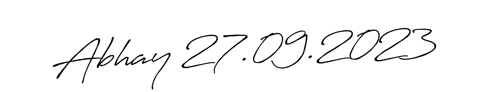 You should practise on your own different ways (Antro_Vectra_Bolder) to write your name (Abhay 27.09.2023) in signature. don't let someone else do it for you. Abhay 27.09.2023 signature style 7 images and pictures png