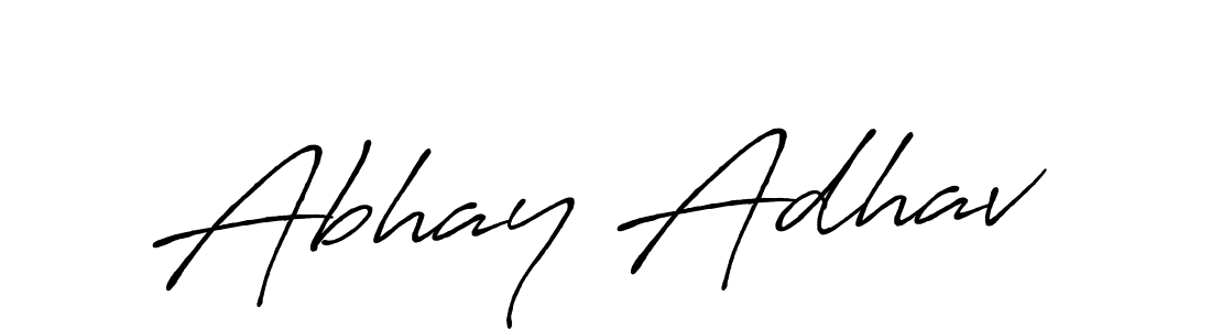 Also we have Abhay Adhav name is the best signature style. Create professional handwritten signature collection using Antro_Vectra_Bolder autograph style. Abhay Adhav signature style 7 images and pictures png