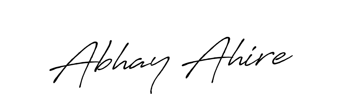 Design your own signature with our free online signature maker. With this signature software, you can create a handwritten (Antro_Vectra_Bolder) signature for name Abhay Ahire. Abhay Ahire signature style 7 images and pictures png