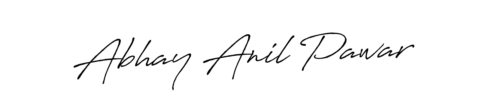 How to make Abhay Anil Pawar name signature. Use Antro_Vectra_Bolder style for creating short signs online. This is the latest handwritten sign. Abhay Anil Pawar signature style 7 images and pictures png