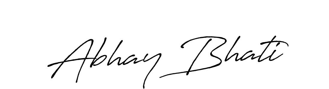 Create a beautiful signature design for name Abhay Bhati. With this signature (Antro_Vectra_Bolder) fonts, you can make a handwritten signature for free. Abhay Bhati signature style 7 images and pictures png