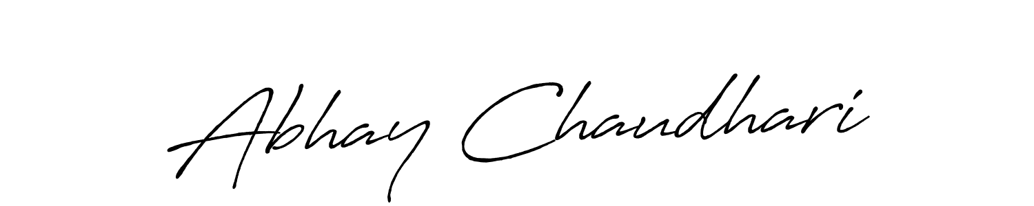 Design your own signature with our free online signature maker. With this signature software, you can create a handwritten (Antro_Vectra_Bolder) signature for name Abhay Chaudhari. Abhay Chaudhari signature style 7 images and pictures png