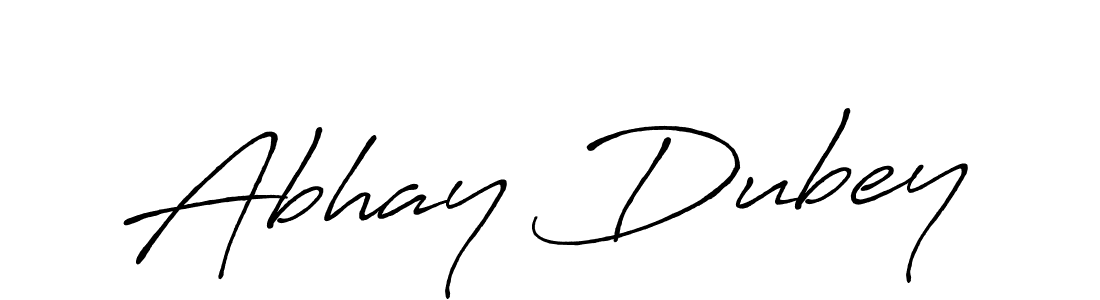 Make a beautiful signature design for name Abhay Dubey. With this signature (Antro_Vectra_Bolder) style, you can create a handwritten signature for free. Abhay Dubey signature style 7 images and pictures png