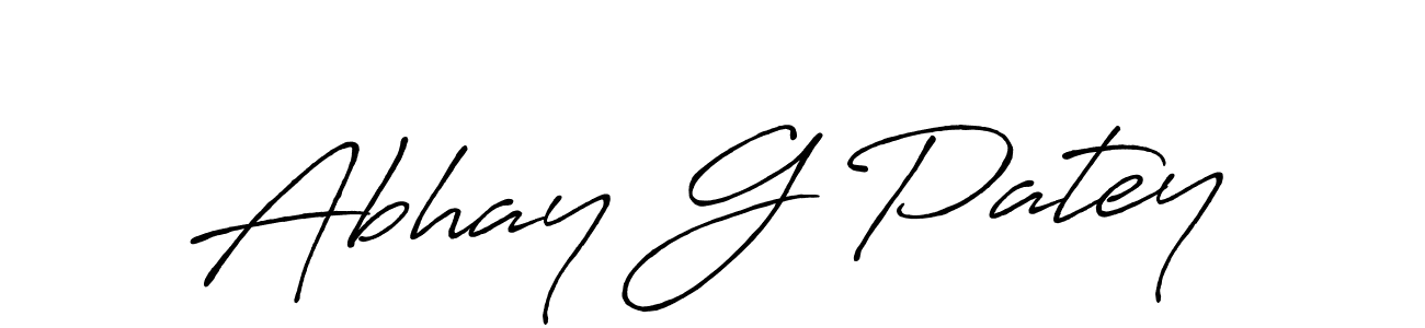 Also we have Abhay G Patey name is the best signature style. Create professional handwritten signature collection using Antro_Vectra_Bolder autograph style. Abhay G Patey signature style 7 images and pictures png