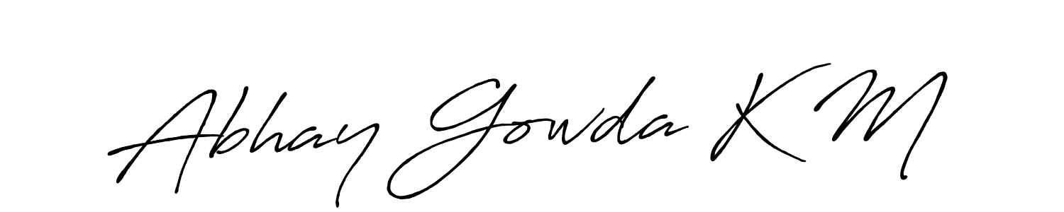 You can use this online signature creator to create a handwritten signature for the name Abhay Gowda K M. This is the best online autograph maker. Abhay Gowda K M signature style 7 images and pictures png