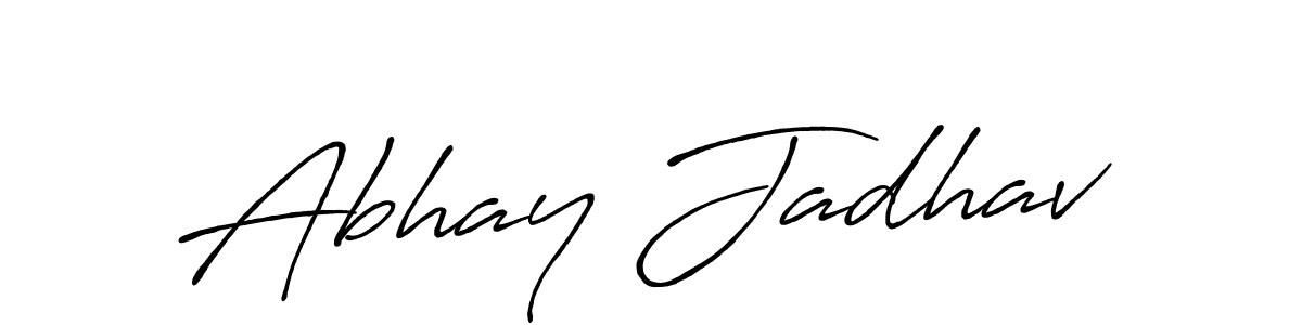 Similarly Antro_Vectra_Bolder is the best handwritten signature design. Signature creator online .You can use it as an online autograph creator for name Abhay Jadhav. Abhay Jadhav signature style 7 images and pictures png
