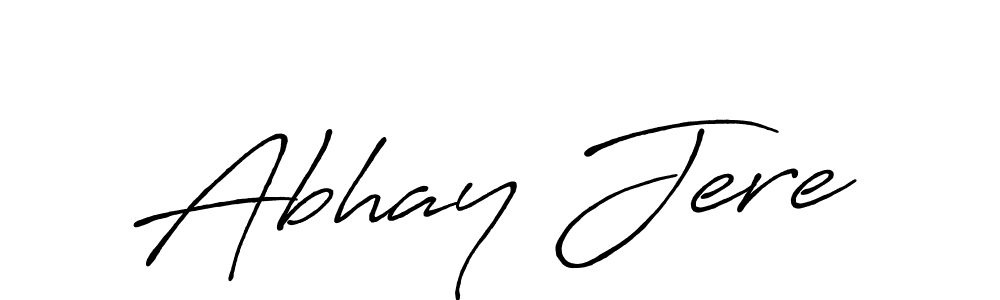 The best way (Antro_Vectra_Bolder) to make a short signature is to pick only two or three words in your name. The name Abhay Jere include a total of six letters. For converting this name. Abhay Jere signature style 7 images and pictures png