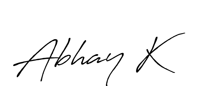 Also You can easily find your signature by using the search form. We will create Abhay K name handwritten signature images for you free of cost using Antro_Vectra_Bolder sign style. Abhay K signature style 7 images and pictures png