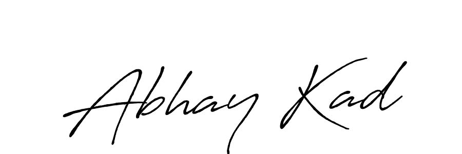 Abhay Kad stylish signature style. Best Handwritten Sign (Antro_Vectra_Bolder) for my name. Handwritten Signature Collection Ideas for my name Abhay Kad. Abhay Kad signature style 7 images and pictures png