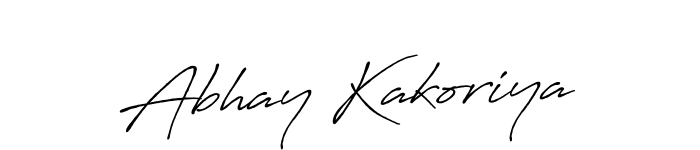 Design your own signature with our free online signature maker. With this signature software, you can create a handwritten (Antro_Vectra_Bolder) signature for name Abhay Kakoriya. Abhay Kakoriya signature style 7 images and pictures png