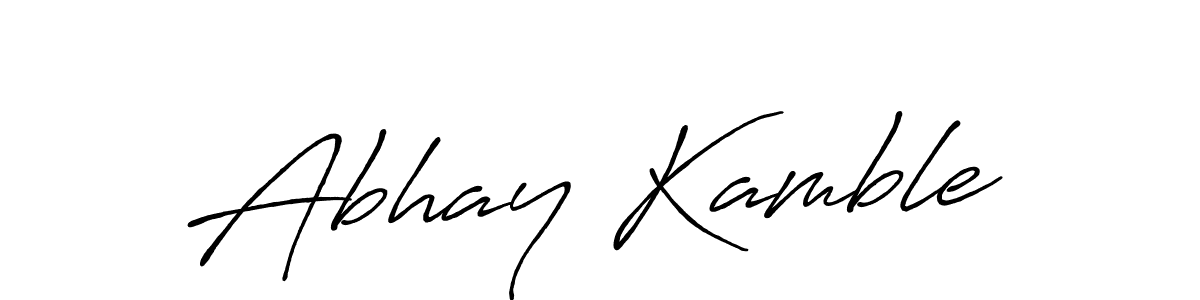 How to make Abhay Kamble name signature. Use Antro_Vectra_Bolder style for creating short signs online. This is the latest handwritten sign. Abhay Kamble signature style 7 images and pictures png