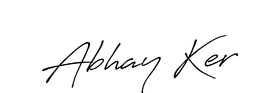 The best way (Antro_Vectra_Bolder) to make a short signature is to pick only two or three words in your name. The name Abhay Ker include a total of six letters. For converting this name. Abhay Ker signature style 7 images and pictures png