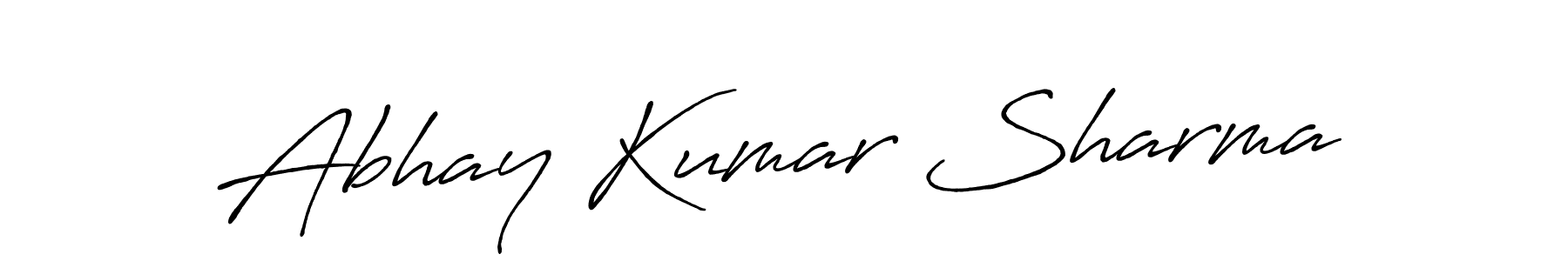 Make a beautiful signature design for name Abhay Kumar Sharma. With this signature (Antro_Vectra_Bolder) style, you can create a handwritten signature for free. Abhay Kumar Sharma signature style 7 images and pictures png