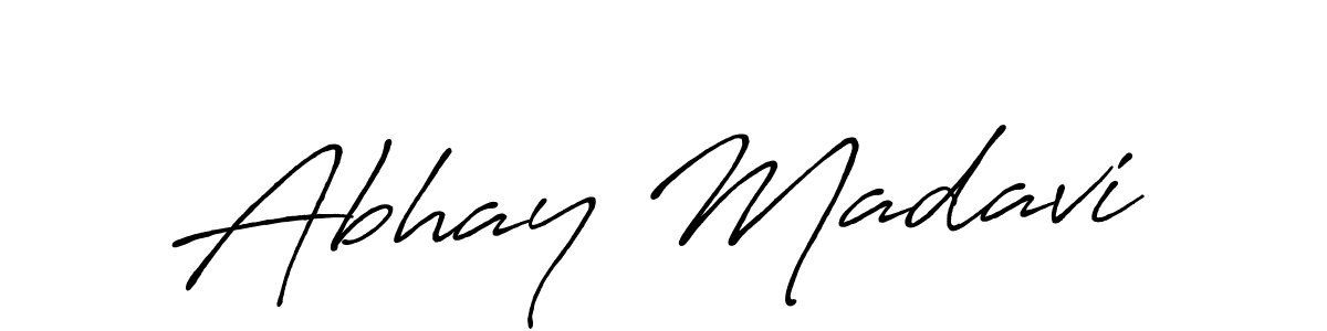 Abhay Madavi stylish signature style. Best Handwritten Sign (Antro_Vectra_Bolder) for my name. Handwritten Signature Collection Ideas for my name Abhay Madavi. Abhay Madavi signature style 7 images and pictures png