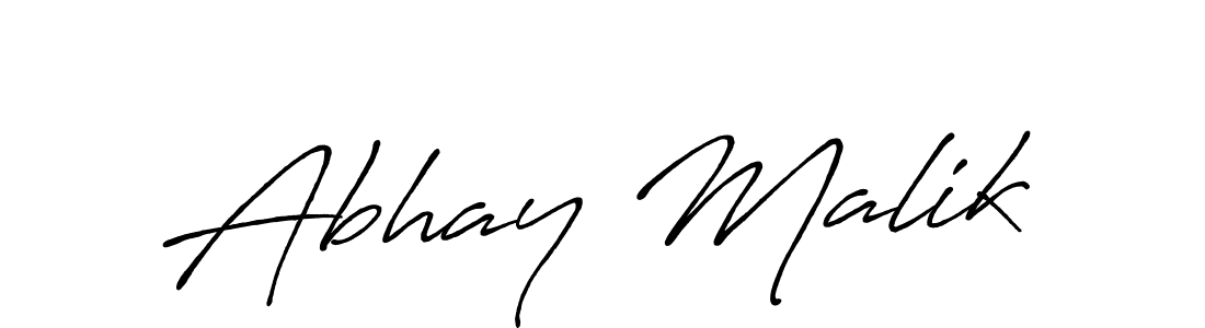 The best way (Antro_Vectra_Bolder) to make a short signature is to pick only two or three words in your name. The name Abhay Malik include a total of six letters. For converting this name. Abhay Malik signature style 7 images and pictures png